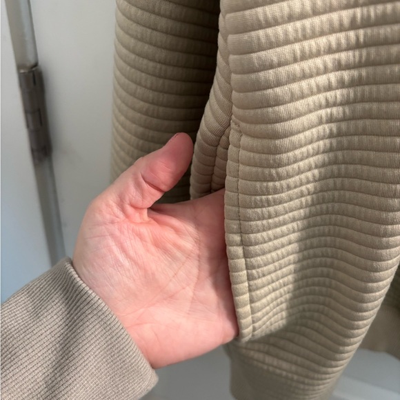 Beige Ribbed Sweatshirt - Picture 3 of 4